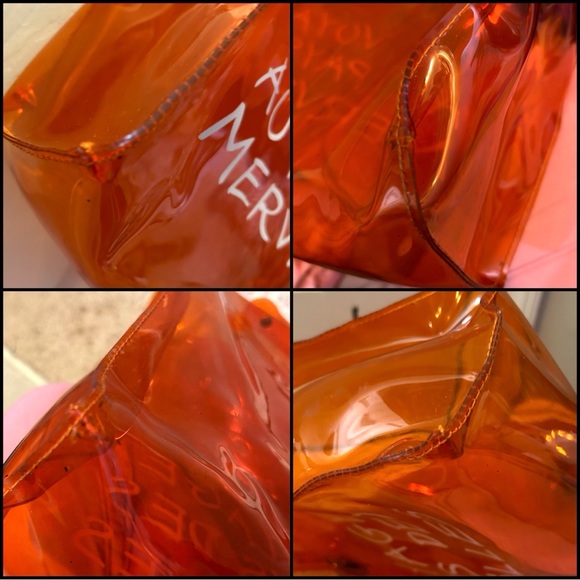 Authentic Vintage Hermes’ Orange Vinyl Kelly 1998 Japan Exhibition Tote Bag - Picture 12 of 16